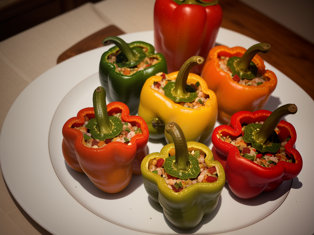 what goes with stuffed bell peppers