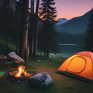 camping background pic