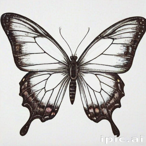 outline drawing of a butterfly