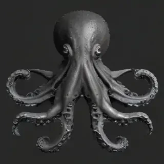 octopus clip art black and white