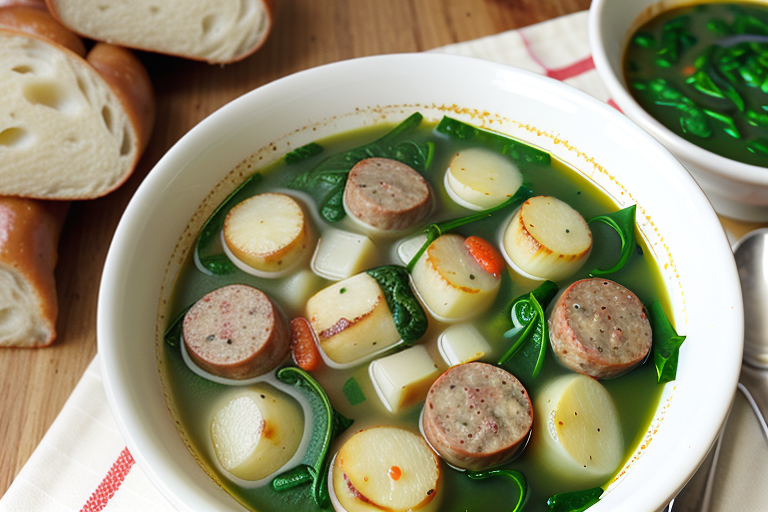 sausage potato and spinach soup