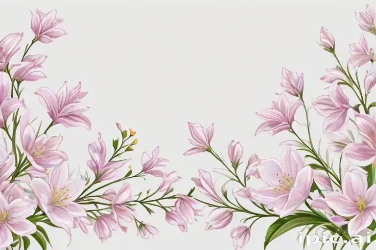 transparent flower border