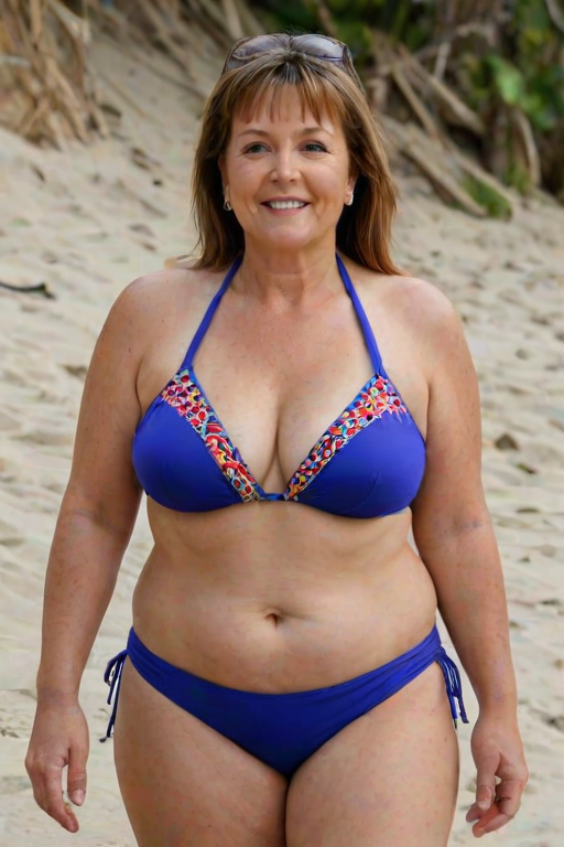 mature chubby bikini
