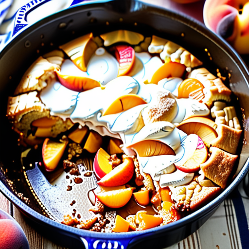 cake mix peach cobbler dutch oven