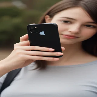 holding phone png