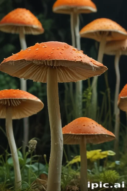 thin stemmed mushroom