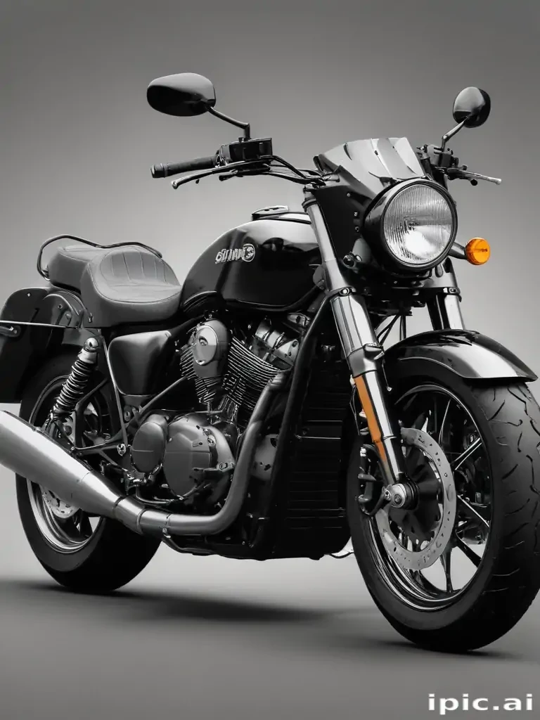 motorcycle clipart black and white