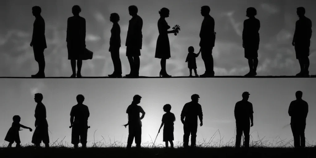 people silhouettes