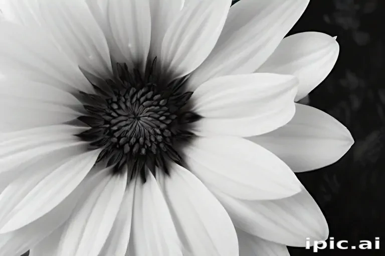 black and white flower background