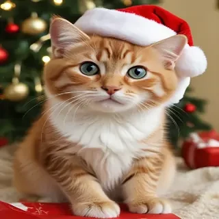 christmas images cats