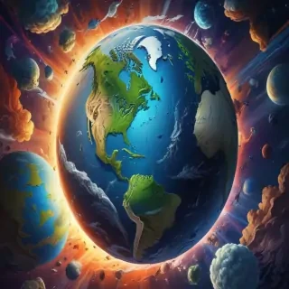 cartoon picture of planet earth