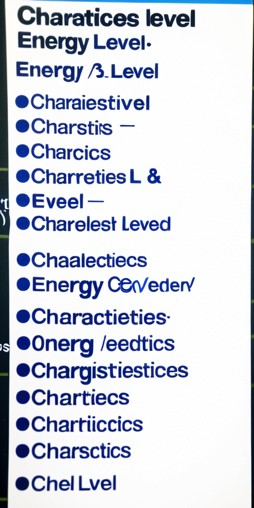 characteristics/energy level