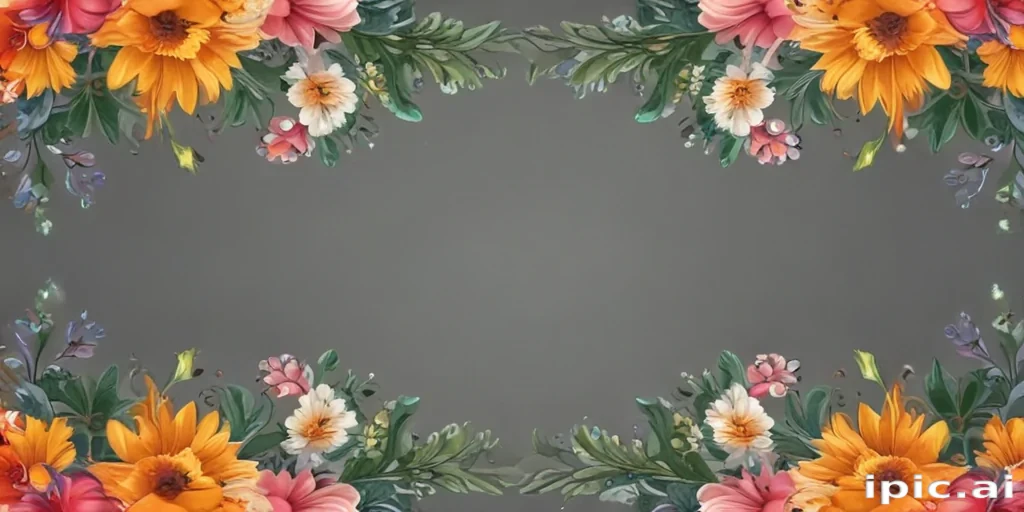 free flower border clipart