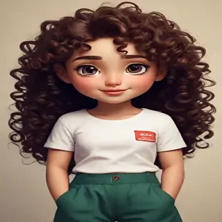 cartoon characters with curly hair