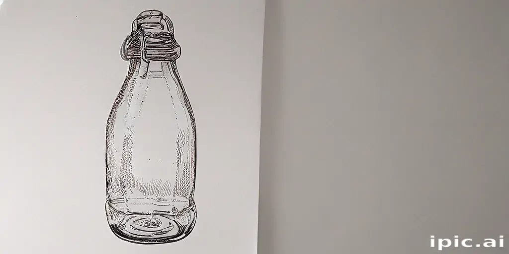 water bottle drawing