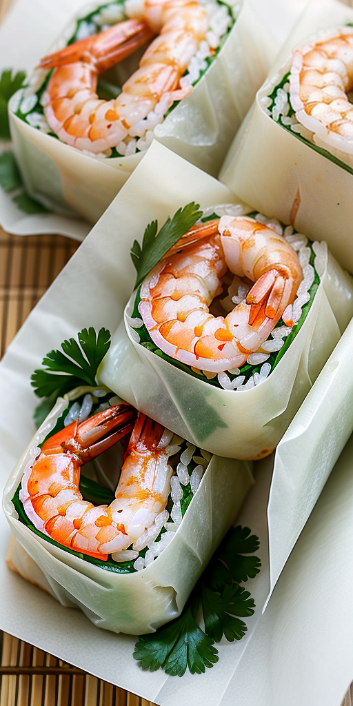 shrimp rolls with rice paper