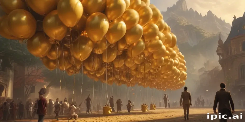 golden balloons