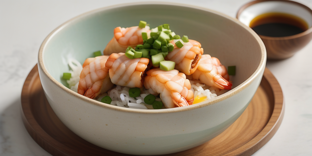 shrimp eggroll in a bowl