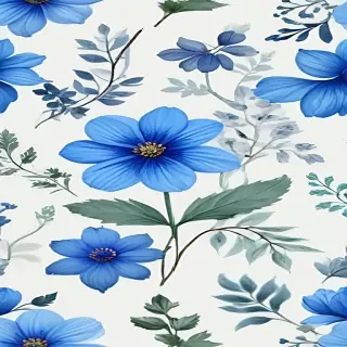 blue flowers transparent