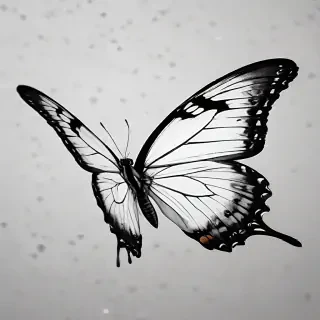 butterfly png black and white