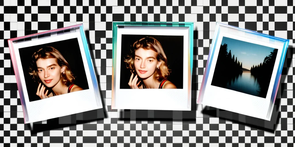 polaroid frame transparent
