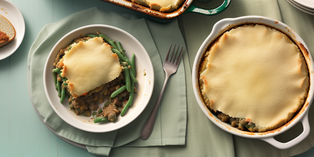 shepherd's pie with green beans