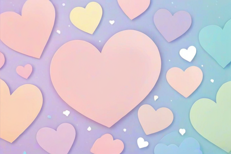 pastel heart background