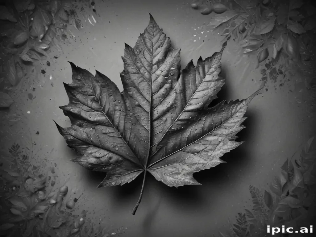 black and white clipart leaf