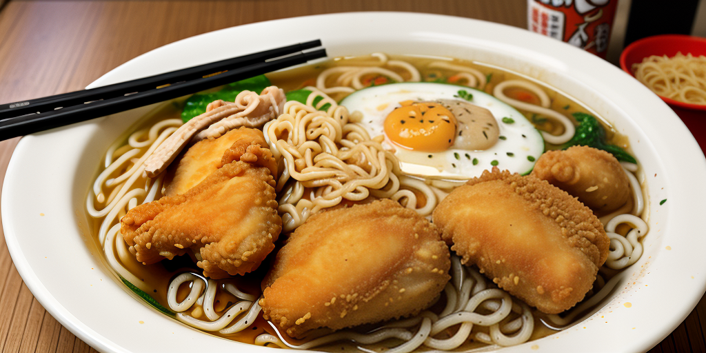toss fried chicken and ramen