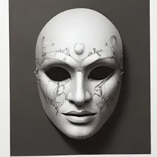 drawing of a mask