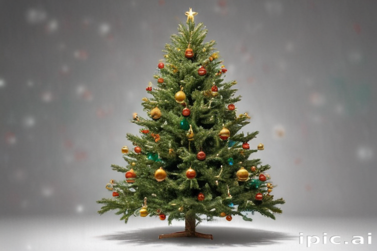 A Beautifully Decorated Christmas Tree Sparkling with Colorful ...