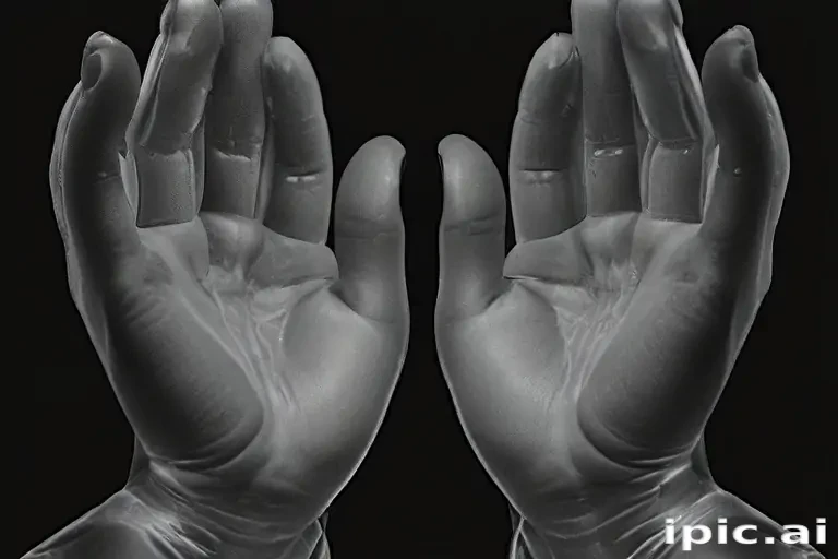 transparent praying hands