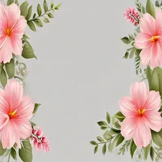 flower border transparent