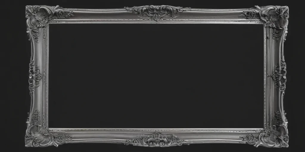 silver picture frame png