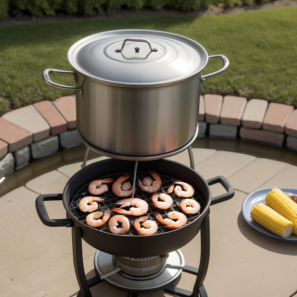shrimp boil pot and burner