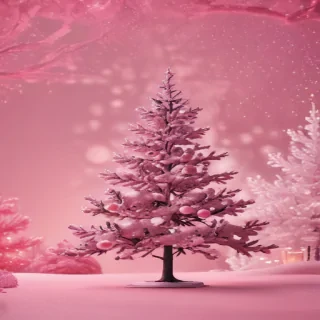 pink christmas aesthetic wallpaper