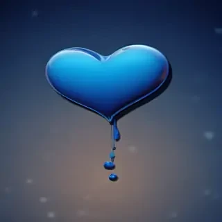 blue heart wallpaper
