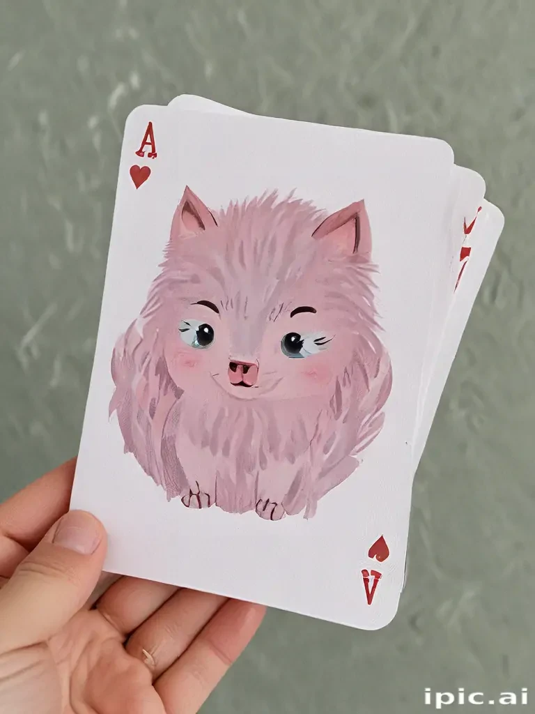 holding card