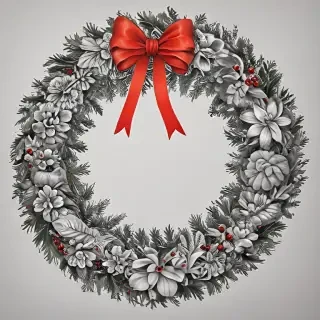 wreath drawing