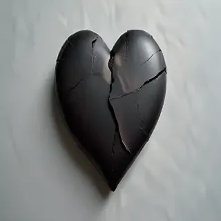 black broken heart