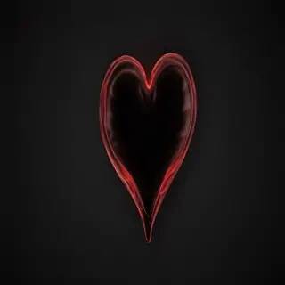 heart with black background