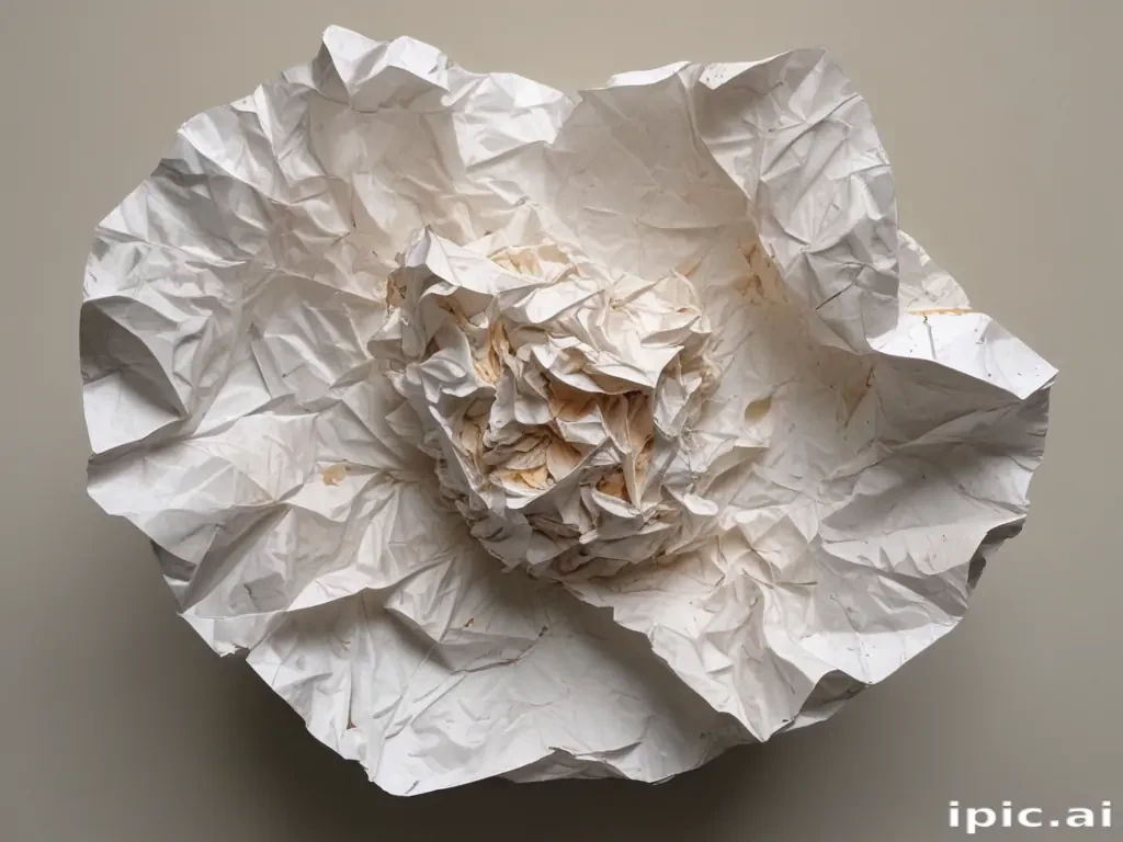 crumpled up paper