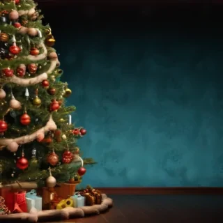 christmas background with tree