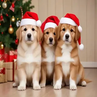 cute christmas dogs