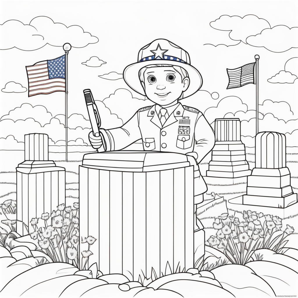 easy memorial day coloring pages