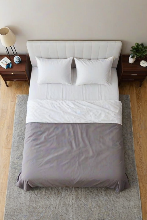 bed top view