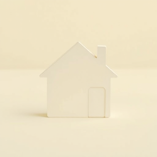 Create a detailed, high-resolution image of a simple house icon against a solid background, using a DSLR camera with a 50mm lens, aperture set to f/2.8 for shallow depth of field, ISO 100 for maximum clarity, and composed from a straight-on angle to emphasize the shape and design.