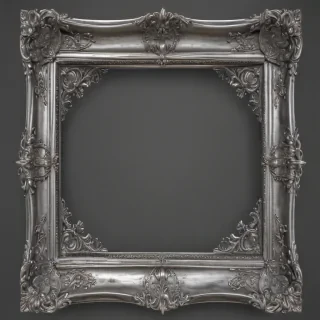 silver picture frame png