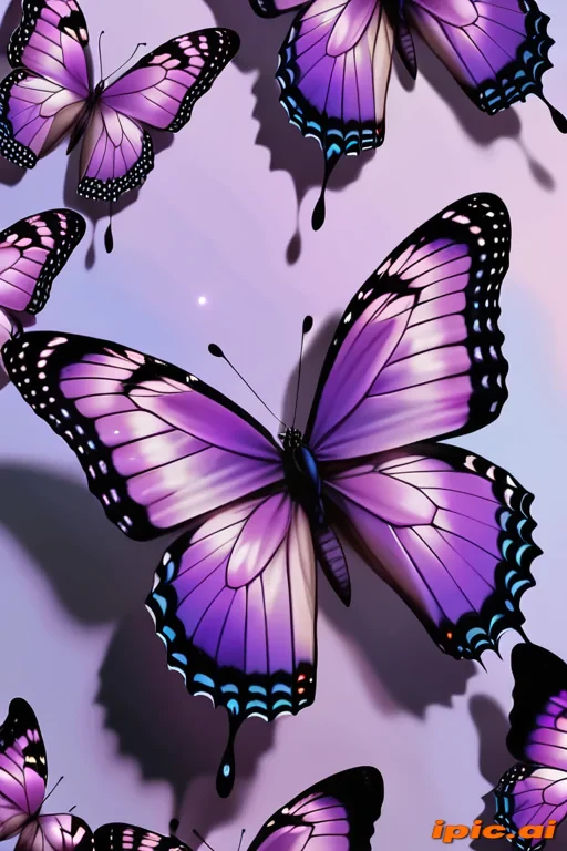 aesthetic purple butterfly