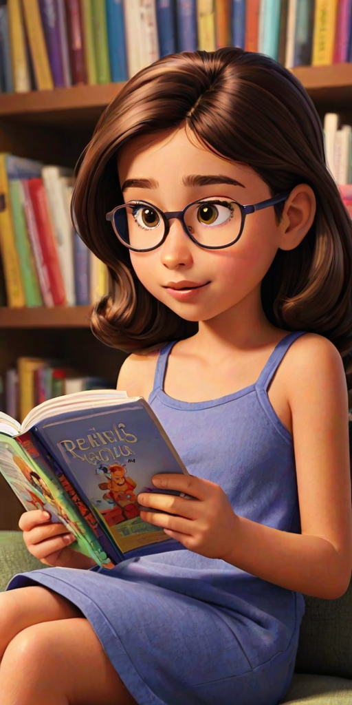 reading cartoon